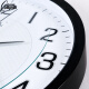 Compas Walluhr Radio Wellenuhr Wohnzimmer Office Untersuchungsraum Quarzuhr Scan intelligente Automatik -Timing -Radio Uhr 699 Schwarzer Radio Uhr der dritten Generation