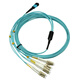 APESD MPO光纤跳线MPO/LC/FC1分8芯12芯24芯OM3/OM4万兆多模40G100G光模块集束光纤线MPO跳线兼容MTP MPO-LC 8芯OM3 1米