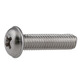 304 Edelstahlkreuzkreuzkopf mit Padschraube mit Medienschraube 316 Scheibenkopf mit Pad Bolt Din967 Runden Kopf mit Padschraube M4*50*8 [25 Stück] 304