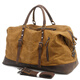 
Geremen travel bag men's large capacity hand-held waterproof crossbody luggage bag with Crazy Horse leather with canvas 831-2K khaki