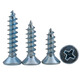 Tornillo de auto-topo de Countersunk duro GB846 Coss plano Cross Autodelabla Azul Zinc Tornillo de madera chapada Ka Tornillo de dientes de madera M6*40 [50 Píldoras]