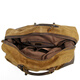 
Geremen travel bag men's large capacity hand-held waterproof crossbody luggage bag with Crazy Horse leather with canvas 831-2K khaki