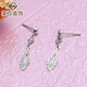 Caibai Jewelry Platinum Earrings Platinum Pt950 Laser Earrings Women's Fashion Platinum Earrings Pricing BJ Platinum Earrings About 1.30g