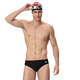 YINGFA Jungen Shorts, Racing Triangel Herren Badehose, Schwimmtrainingshose 9202A-1 Schwarz L (empfohlener Taillenumfang 68-73 cm)