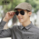 SOMUBAY hat men's new beret casual all-match peaked cap Korean style trendy forward hat solid color painter hat V10 black