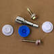 External hexagonal drill tail screws, iron colored zinc tip self-drilling screws, color steel tile nails with pads, self-tapping self-drilling screws, drill tail M5.2*25, 50 pieces of colored zinc