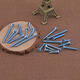 Tornillo de auto-topo de Countersunk duro GB846 Coss plano Cross Autodelabla Azul Zinc Tornillo de madera chapada Ka Tornillo de dientes de madera M6*40 [50 Píldoras]