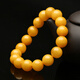 XIANGZHENFU JEWELRY Beeswax Bracelet Chicken Oil Old Beeswax Yellow Bracelet Ball Bead Chain Men and Women 10g 10-11mm Approx.