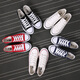 Farab 2025 summer Korean version of breathable men's casual board shoes student trend sports shoes canvas shoes popular men's shoes black (H01) 46 (280mm)