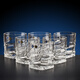 BOHEMIA Bohemian Czech crystal glass whiskey set set of cups and bottles