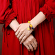 Ouchini Natural Beeswax Duobao Bracelet Bracelet Blood Amber Gold Amber and Amber Contentment Pendant Women's 4004 Duobao Bracelet
