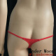 UNDER MOON ultra-low waist sexy thong for women Women's ultra-thin thong for sex role underwear White XL 2.4-2.5 feet