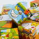 Ji Qing Bird three-dimensional puzzle 9 pieces 16 pieces wooden six-sided picture baby and children 3D building blocks manual brain intelligence puzzle 3-4 years old 9 pieces six-sided picture-farm animals with tray