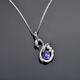 Millais Jewelry 0.72 carat tanzanite pendant 18K gold diamond necklace colored gemstone swan style birthday gift without chain chain can be customized additionally
