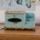 Caja de la sala de estar Tira Caja de cartón Europeo Ornamentos del hogar Almacenamiento de control remoto Caja de almacenamiento multifunción 1047 Blossom Blossom Blossom Dibujo