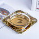Jingbufan crystal glass ashtray fashion creative personalized gift large custom ashtray living room European style ashtray black gold 18cm