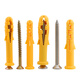 Fish-type plastic expansion tube plastic wall plug expansion plug rubber plug anchor bolt small yellow croaker expansion screw screw 6/8/10mm M6*100 50 sets with carbon steel screws