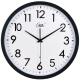 Compas Walluhr Radio Wellenuhr Wohnzimmer Office Untersuchungsraum Quarzuhr Scan intelligente Automatik -Timing -Radio Uhr 699 Schwarzer Radio Uhr der dritten Generation