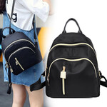 【超值爆款】【疯狂抢购】时尚潮流经典简约黑色百搭双肩包 逛街旅行户外小双肩背包女包 18800