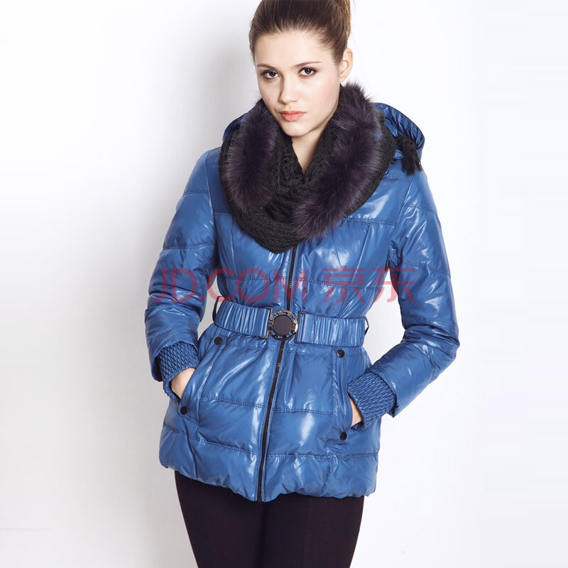 landi蓝地官方 蓝色白鸭绒羽绒服 dkd-007 湖蓝 s