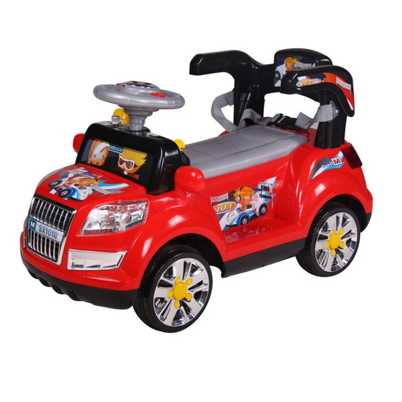 好来喜sx1018儿童电动车/带遥控/电玩车/双喜童车 红色