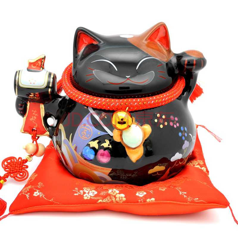 招财猫 #9 锣鼓运财猫 摆件 中号 送礼礼品【图片