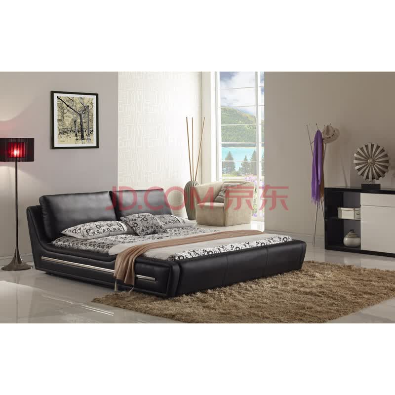 muses/慕斯 双人床 超纤皮软床 现代简约 1.