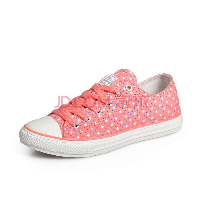 回力warrior 女款帆布鞋 时尚可爱小清新休闲鞋低帮系带平底女鞋 1326