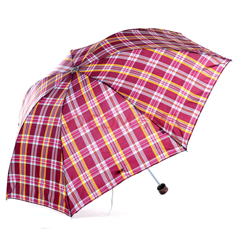 天堂伞 339s格 成人手动 折叠 尼龙布 创意晴雨伞 玫红
