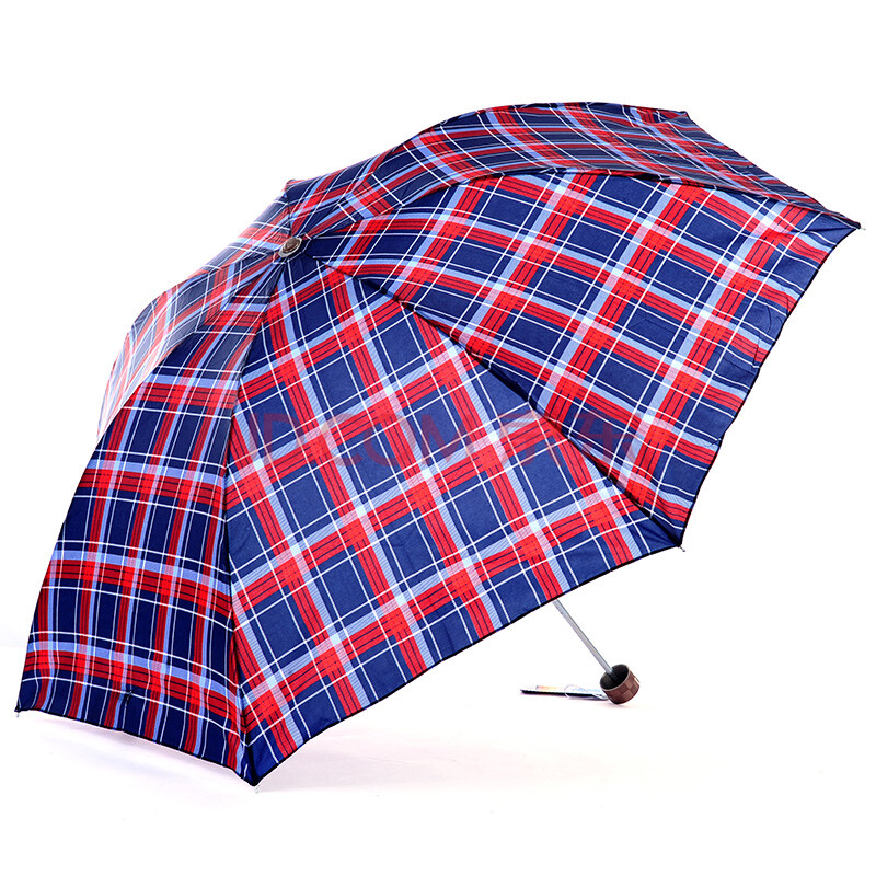 天堂伞 339s格 成人手动 折叠 尼龙布 创意晴雨伞 红蓝
