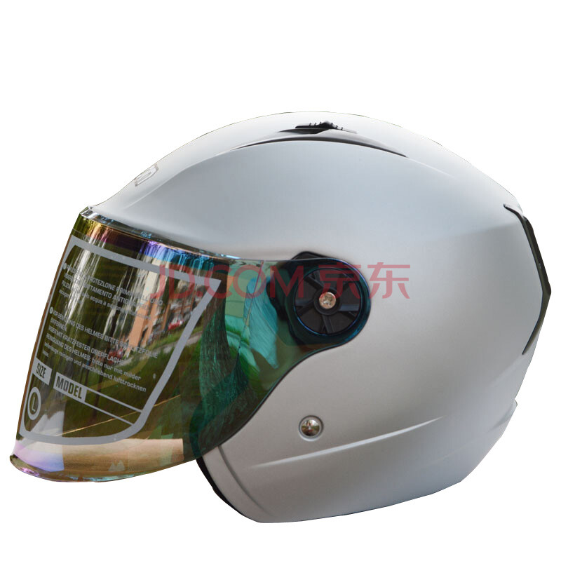 beon摩托车头盔 男女个性时尚半盔 电动车春夏秋冬头盔b220 亚银灰 m