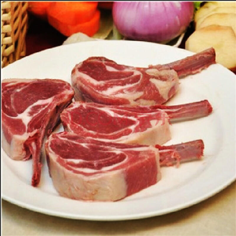 御鲜轩法式羊排7001000g法式小切单骨羊排烧烤生鲜食材