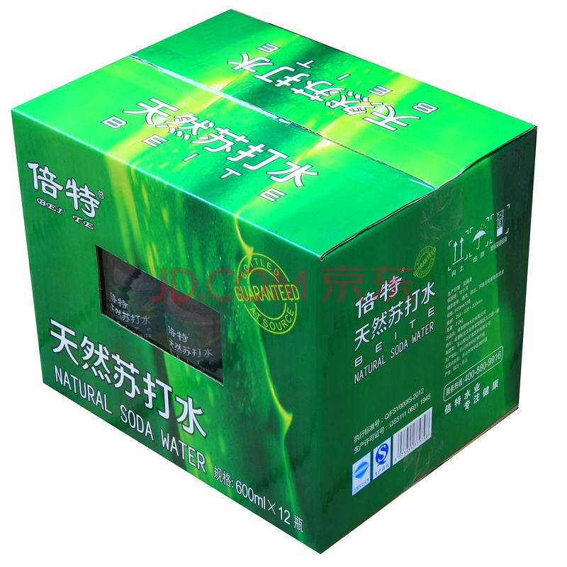 倍特(beite)倍特天然苏打水600ml*12瓶弱碱饮用水无气无味矿泉水