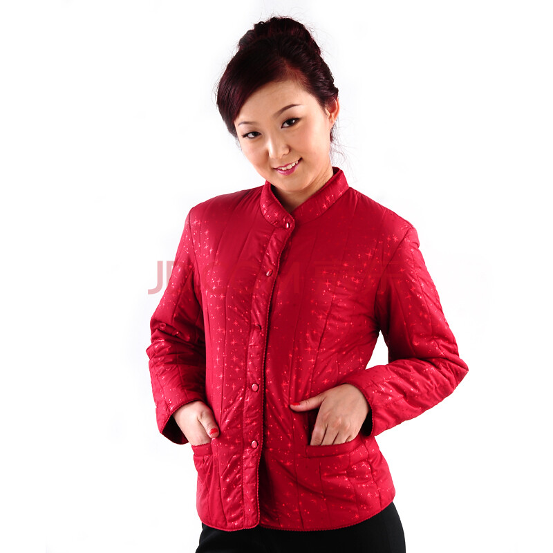 中老年女装棉服 纯羊毛保暖棉服 羊老大女如意棉袄9950 正品包邮 酒红