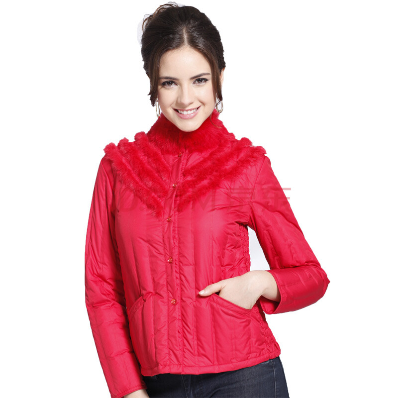 女士正品 保暖羽绒内衣 羽绒内胆 无缝羽绒服 清仓 x151369 大红色