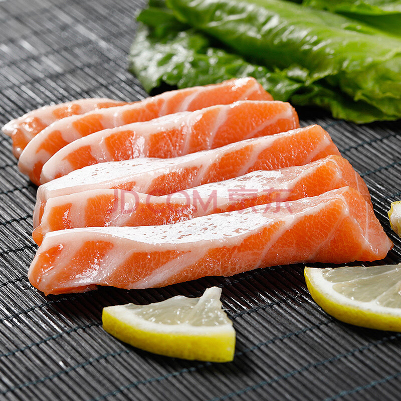 三文鱼腩刺身中段鱼腩250g生鱼片即食新鲜三文鱼整条新鲜现切