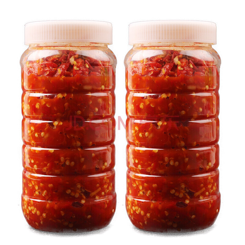 贵州特产农家风味剁椒糟辣椒2瓶装1400g酸海椒剁椒鱼头料