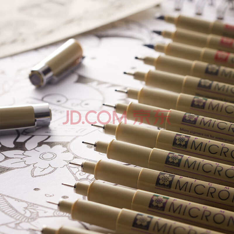 樱花(SAKURA)针管笔勾线笔6支套装XSDK-6P 日本进口签字笔防水绘图笔 