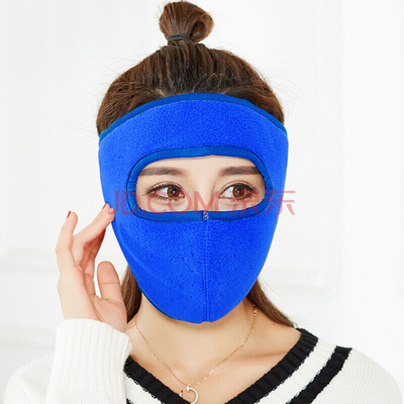 护全脸透气跑步护耳面罩男二合一护脸护额头防寒防风电动摩托车头套