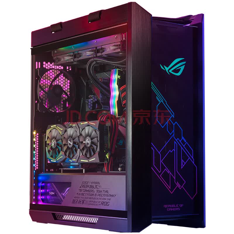 华硕 (ASUS)玩家国度ROG Strix Helios太阳神机箱(全塔侧透明玻璃/GPU 支架/电竞游戏机箱)_甄选251