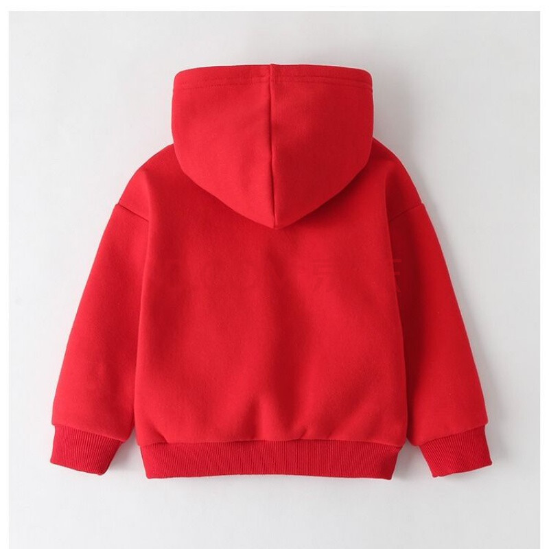 piruity中国风喜庆过年新年装拜年冬加绒加厚卫衣a284d-gd 红色(鼠你