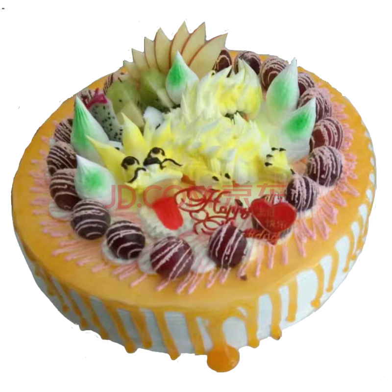 h款生肖龙挚爱恋人水果蛋糕