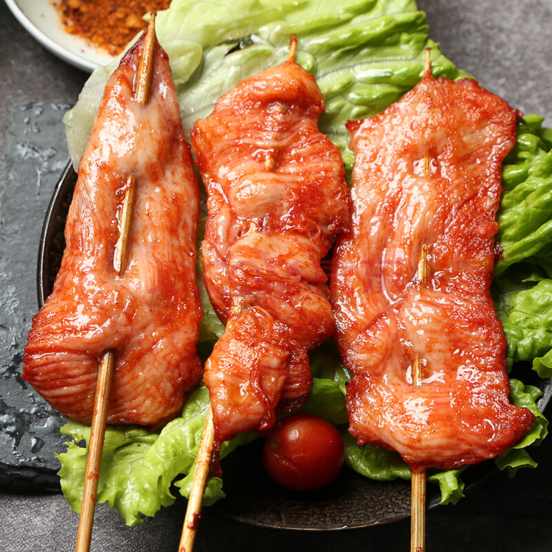 奥尔良里脊肉烧烤铁板油炸里脊肉40串手抓饼冷冻食品鸡肉片 串串香里