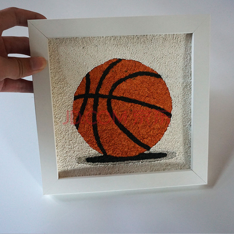 【直发】创意手工意心艺纸浆画材料包卡通足球篮球手工diy男孩简约