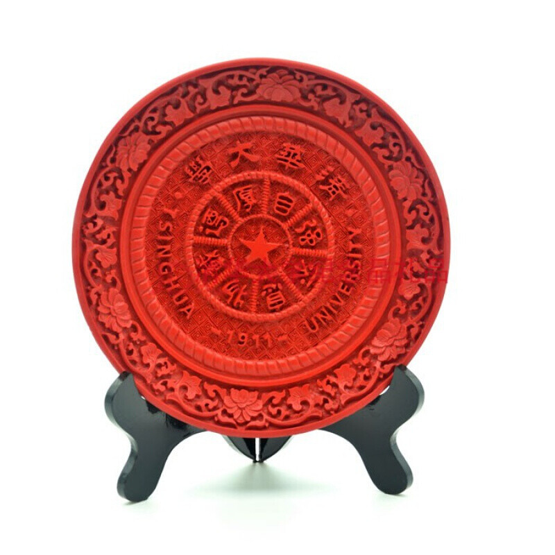 北大北京清华大学纪念品办公室摆件带礼盒商务礼品 清华红色校训大号