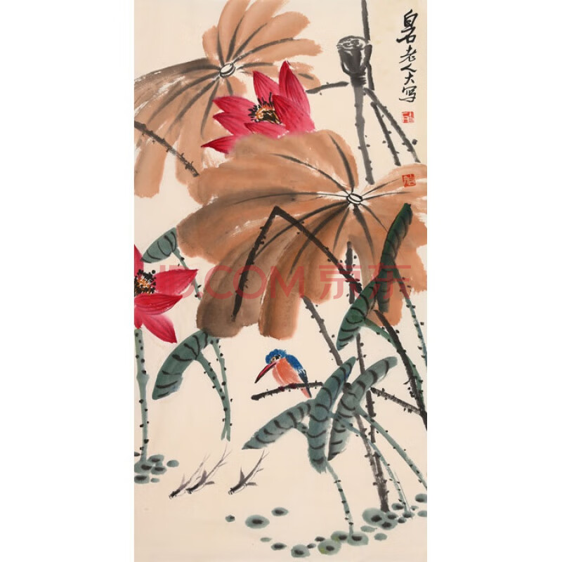 齐白石字画花鸟名人国画大师作品三尺竖幅纯手绘临摹名家写意书画纯