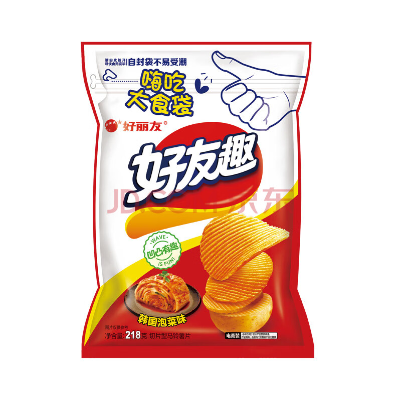 【好丽友好丽友 orion 好友趣 嗨吃大食袋 薯片 休闲零食 韩国泡菜味2
