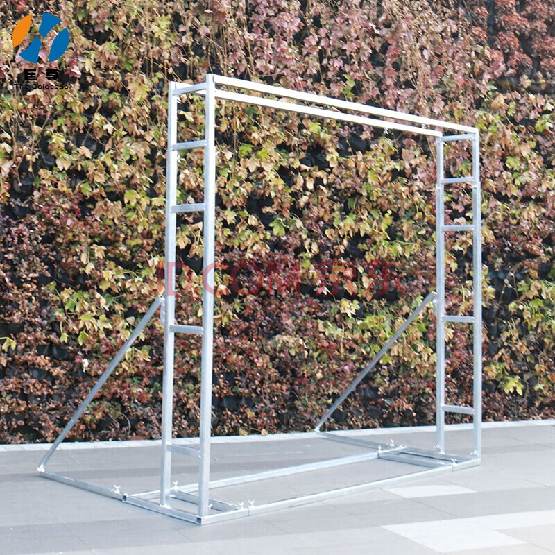 新款婚庆道具伸缩杆背景架舞台户外婚礼布置广告喷绘简易桁架 4*4升级