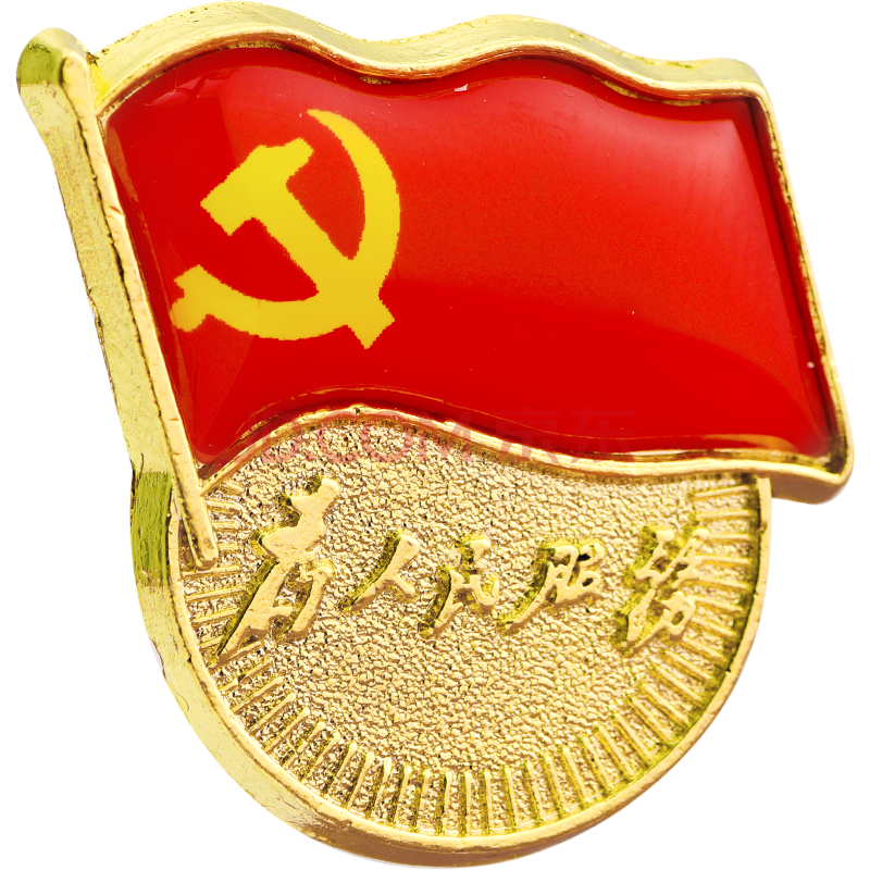 优和(uhoo)标准党徽胸章 别针磁扣蝴蝶扣为人民服务党员徽章 大磁扣