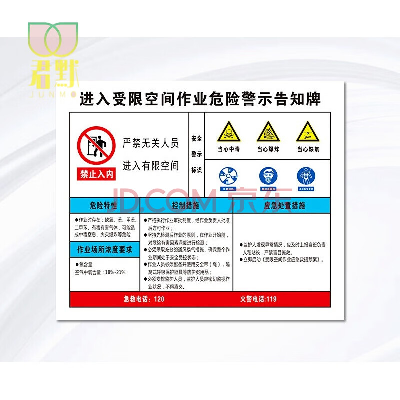 需许可提示牌进入受限空间作业危险告知牌生产车间密闭空间禁止入内